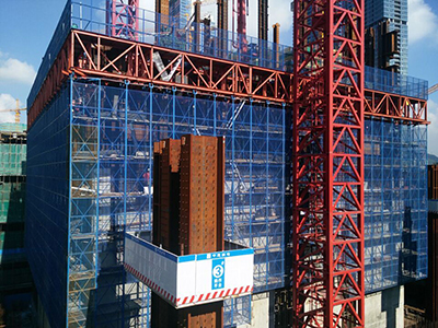 Building construction: principle of hydraulic jacking construction